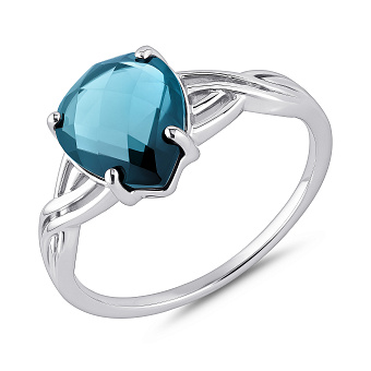 Серебряное кольцо с одним топазом (арт. 7501/1988480Пл)