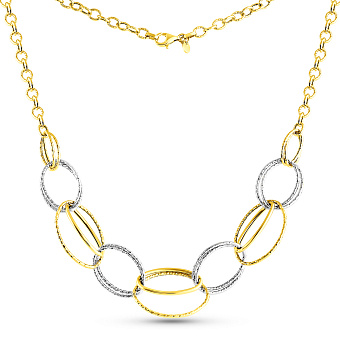 Фото Колье Francelli из комбинированного золота (арт. 352486жб)