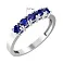 Кольцо из белого золота с сапфирами (арт. 141027Пбс) – изображение 2