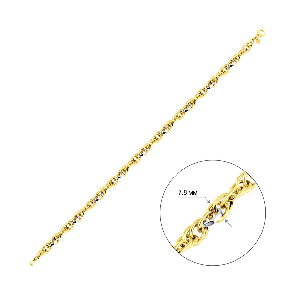 Браслет из желтого и белого золота (арт. 326430жб) – изображение 2