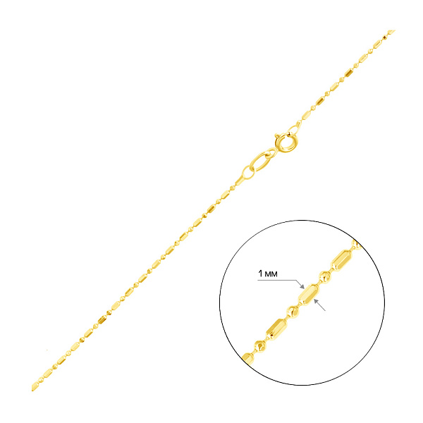 Цепочка с плетением Гольф фантазийный из желтого золота (арт. ц3016304ж) – изображение 2