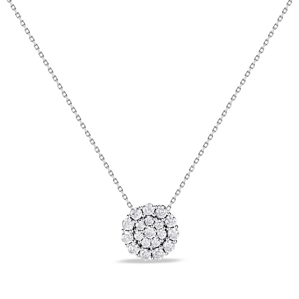 Серебряное колье с подвеской с фианитами (арт. 7507/2592) – изображение 1
