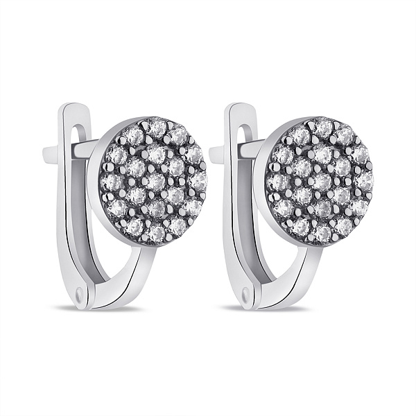 Серьги из серебра с фианитами  (арт. 7502/1-0474.0.2) – изображение 1