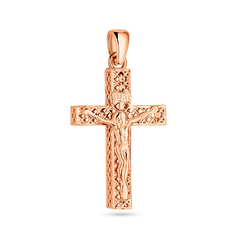 Масивний золотий хрестик з розп'яттям  (арт. 500662)