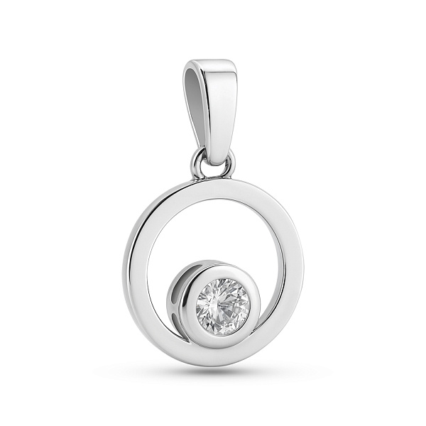 Золотая подвеска с фианитом (арт. 440432б) – изображение 1