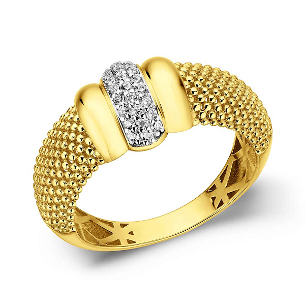 Золота каблучка з фіанітами (арт. 156718ж) – зображення 1