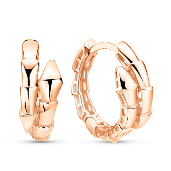 Серьги из красного золота Змея (арт. 1091093/15)
