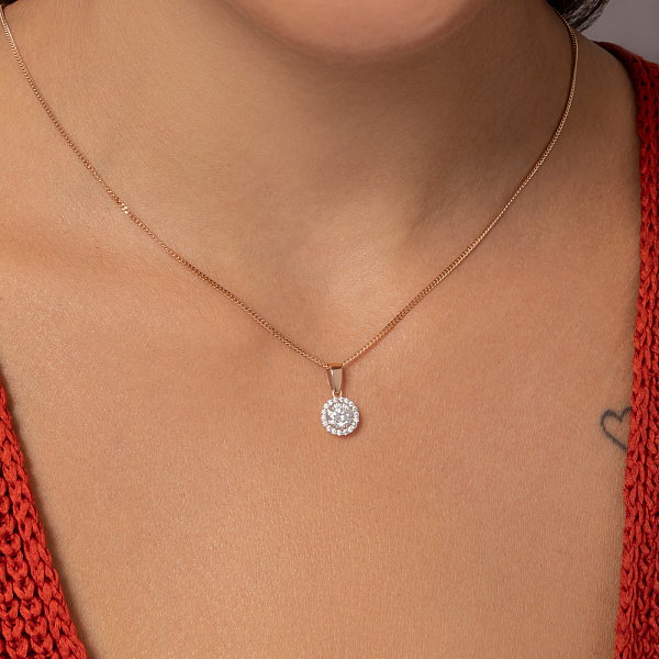 Золота підвіска з фіанітами (арт. 440422) – зображення 2