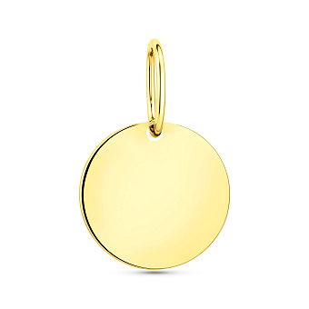 Фото Золотой подвес Монета в желтом цвете металла (арт. 440688ж)