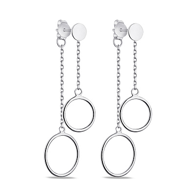 Срібні сережки Trendy Style з підвіскою без каменів (арт. 7518/С2/1056)