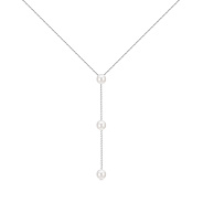 Фото Колье из белого золота с жемчугом (арт. 360358б)