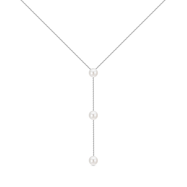 Кольє з білого золота з перлами (арт. 360358б) – зображення 1