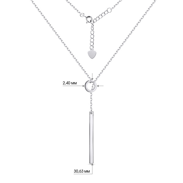 Серебряное колье без камней (арт. 7507/781) – изображение 3