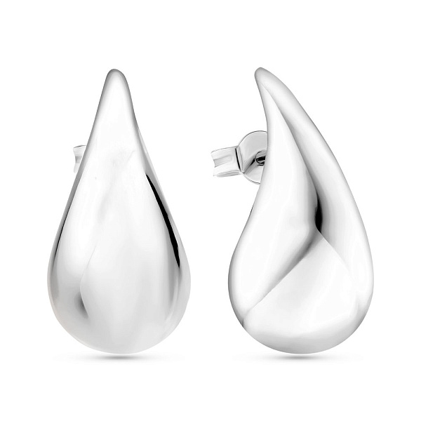 Серьги из белого золота Капля (арт. 1091497/2б) – изображение 1