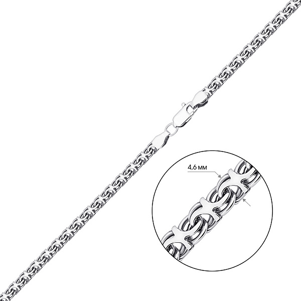 Срібний ланцюжок плетіння Струмочок з чорнінням (арт. 03022531ч) – зображення 2