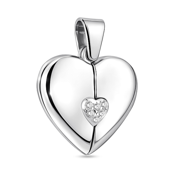 Срібний кулон для фото з фіанітами (арт. 7503/4617) – зображення 2