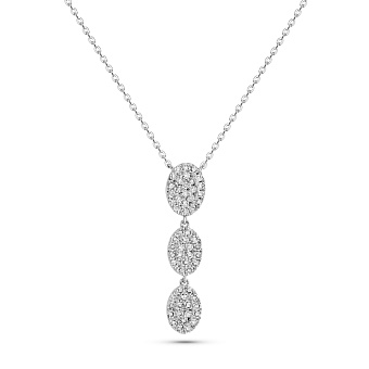 Фото Колье из белого золота с бриллиантами (арт. Ц341566030б)