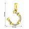Золотая подвеска Подкова на удачу с фианитами (арт. 440611ж) – изображение 2