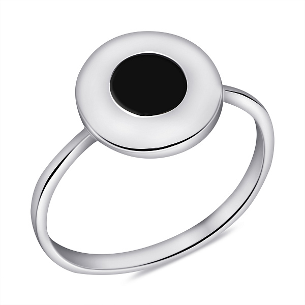 Серебряное кольцо с ониксом (арт. 7501/674окп) – изображение 1