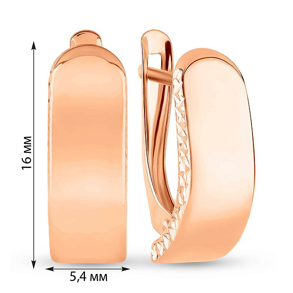 Сережки з червоного золота (арт. 121300а) – зображення 4