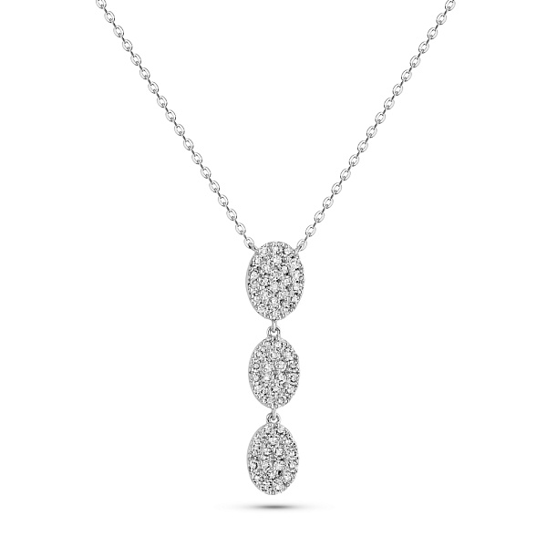 Колье из белого золота с бриллиантами (арт. Ц341566030б) – изображение 1