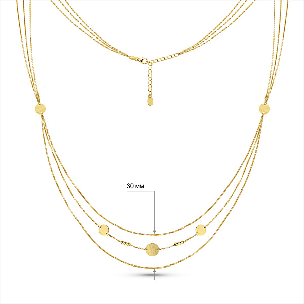 Золоте кольє Монети (арт. 352979ж) – зображення 5