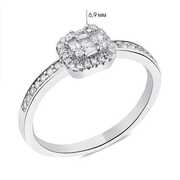 Серебряное кольцо с фианитами (арт. 7501/6227) – изображение 2