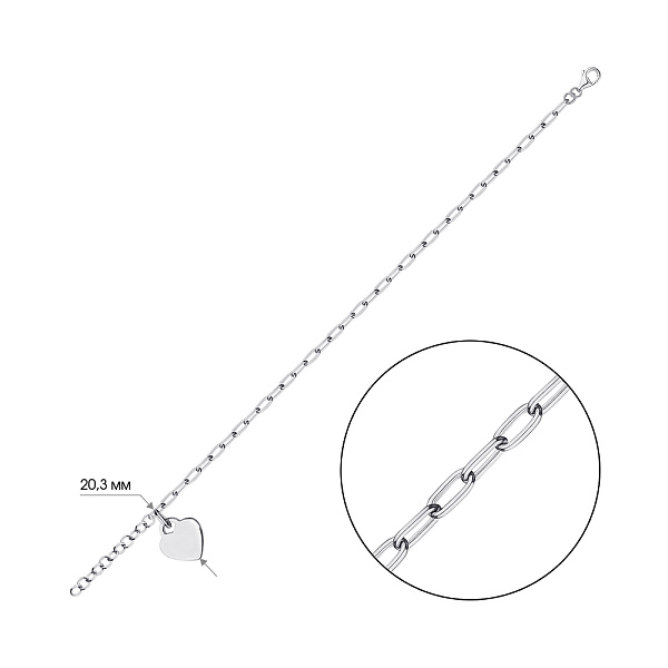 Браслет из серебра Сердце (арт. 7509/3710) – изображение 2