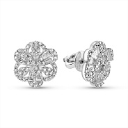 Серьги из белого золота с россыпью бриллиантов (арт. Т011477070б)