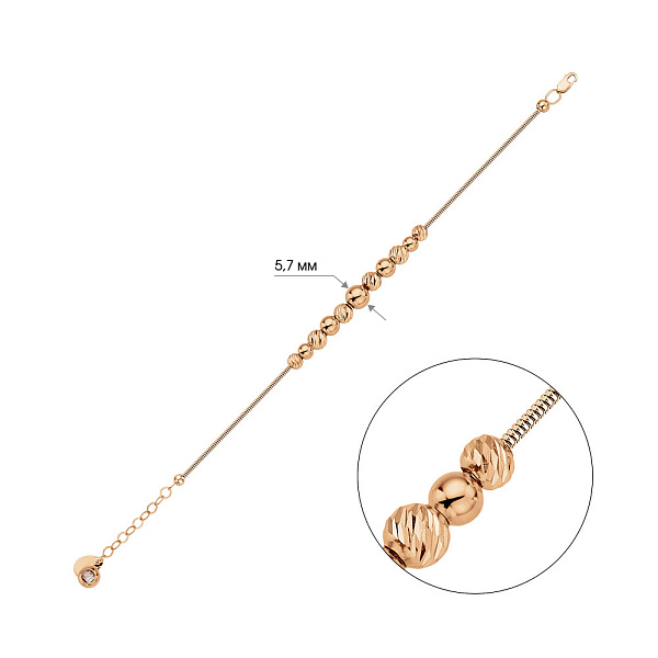 Золотой браслет с фианитами (арт. 326299) – изображение 3