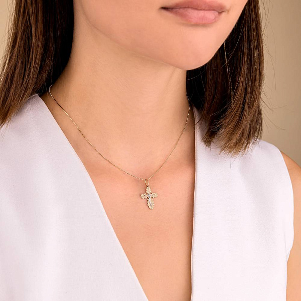 Золотий хрестик з розп'яттям (арт. 501062) – зображення 2