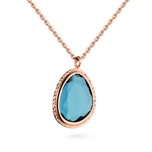 Золоте кольє з кварцом (арт. 351937Пкс) – зображення 1