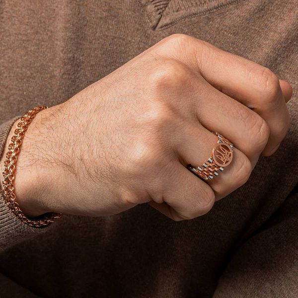 Золота печатка Герб України-Тризуб (арт. 170096) – зображення 4