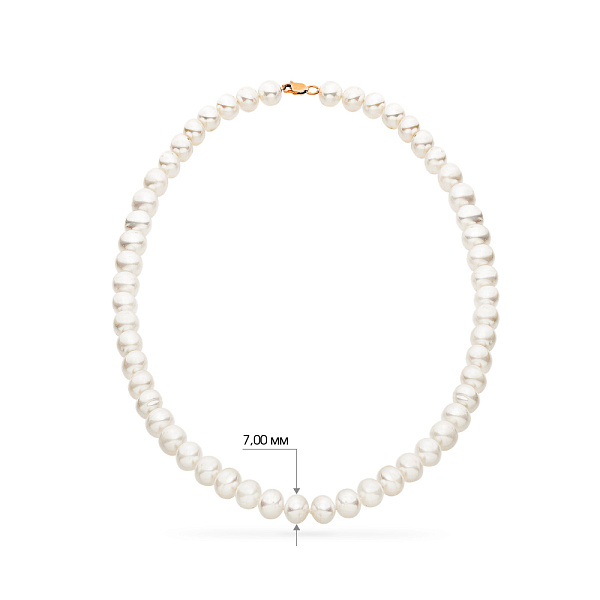 Бусы из жемчуга с золотым замком (арт. 352070) – изображение 4