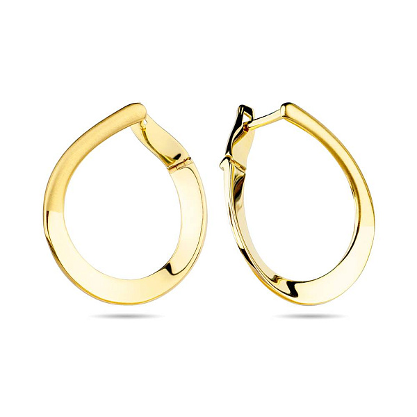 Сережки из желтого золота без камней (арт. 108282жм) – изображение 1