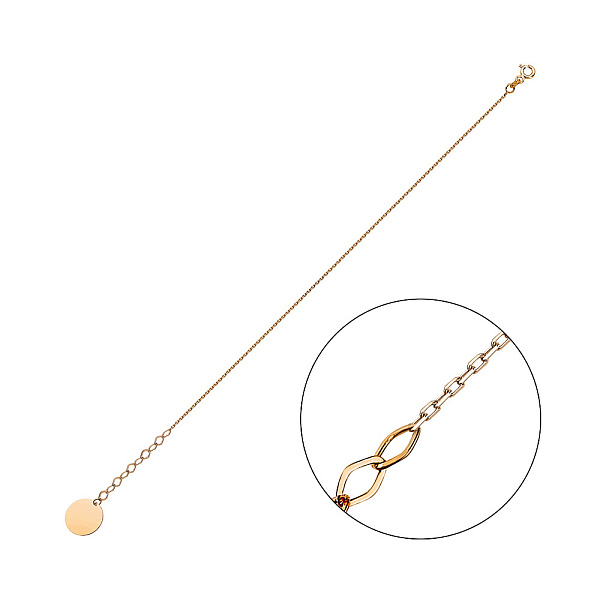 Золотой браслет на ногу (арт. 324797/10н) – изображение 1