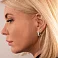 Серьги-кольца из белого золота (арт. 108746/15б) – изображение 3