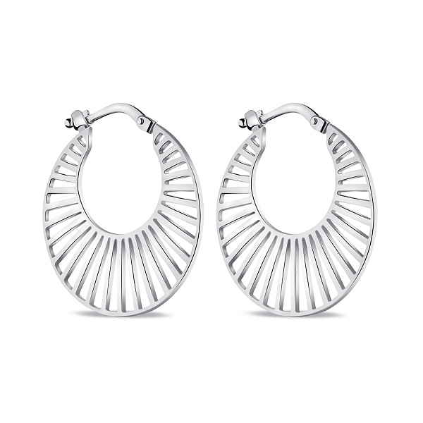 Серьги из серебра без камней (арт. 7502/9366) – изображение 1