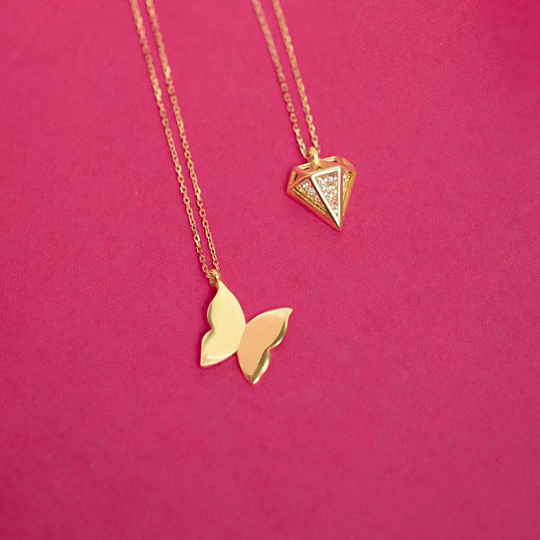 Кольє з жовтого золота "Метелик" (арт. 352087ж) – зображення 3