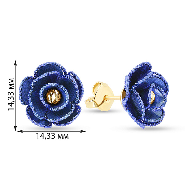 Серьги Francelli из желтого золота (арт. 107835жс) – изображение 2