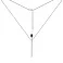 Колье из серебра "Спичка" с черными фианитами (арт. 7507/976ч) – изображение 2