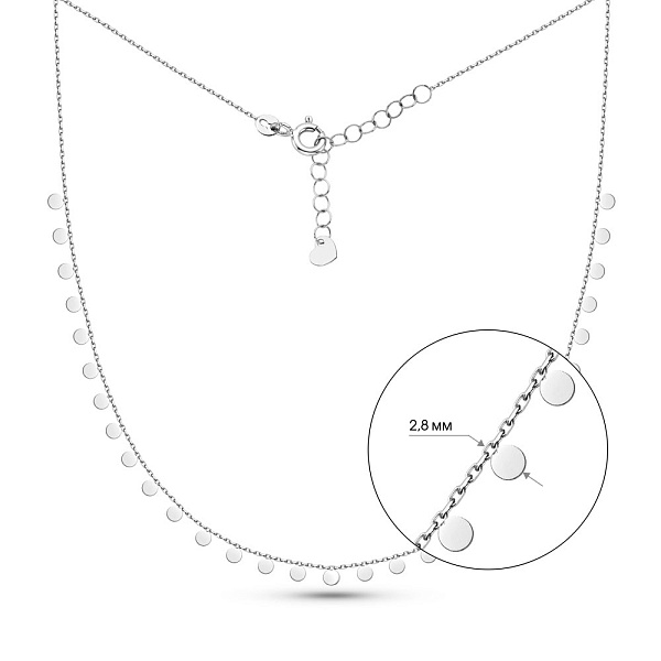 Колье из белого золота Монеты (арт. 352556б) – изображение 3