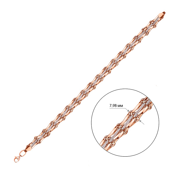 Браслет из красного золота (арт. 323140кб) – изображение 2