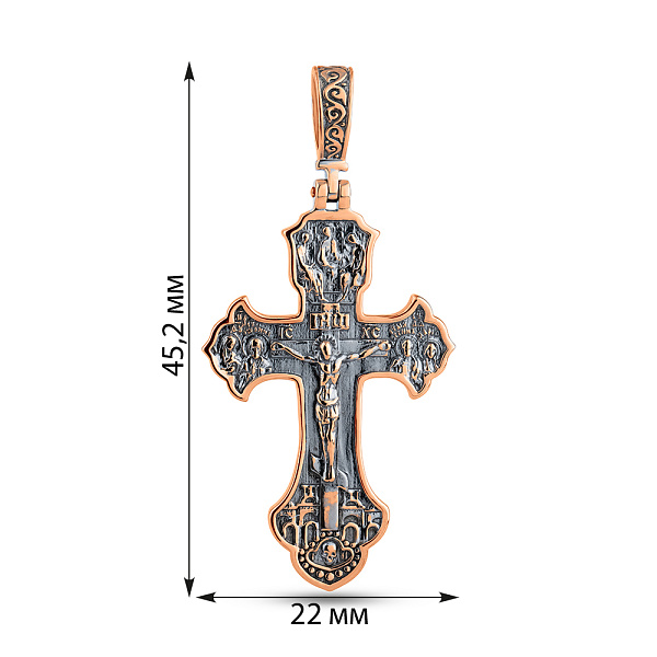Хрестик з червоного золота (арт. 501015ч) – зображення 4