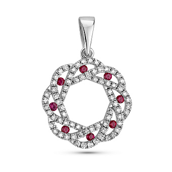 Золотой кулон с рубинами и бриллиантами (арт. 3192089202р)