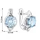 Серебряные серьги с топазом (арт. 7502/2193722Пг) – изображение 2