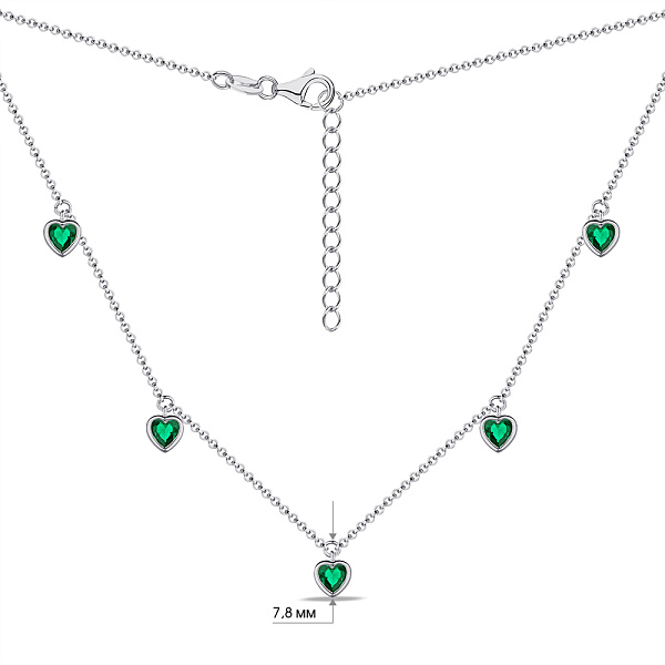 Серебряное колье с альпинитами (арт. 7507/2115аз) – изображение 2