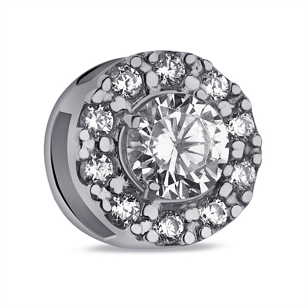 Серебряный шарм с фианитами (арт. 7503/А028пю) – изображение 1