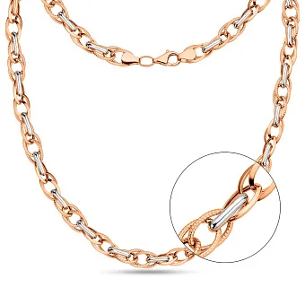 Кольє з комбінованого золота (арт. 352248кб)