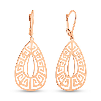 Золотые серьги-подвески Олимпия (арт. 109325)